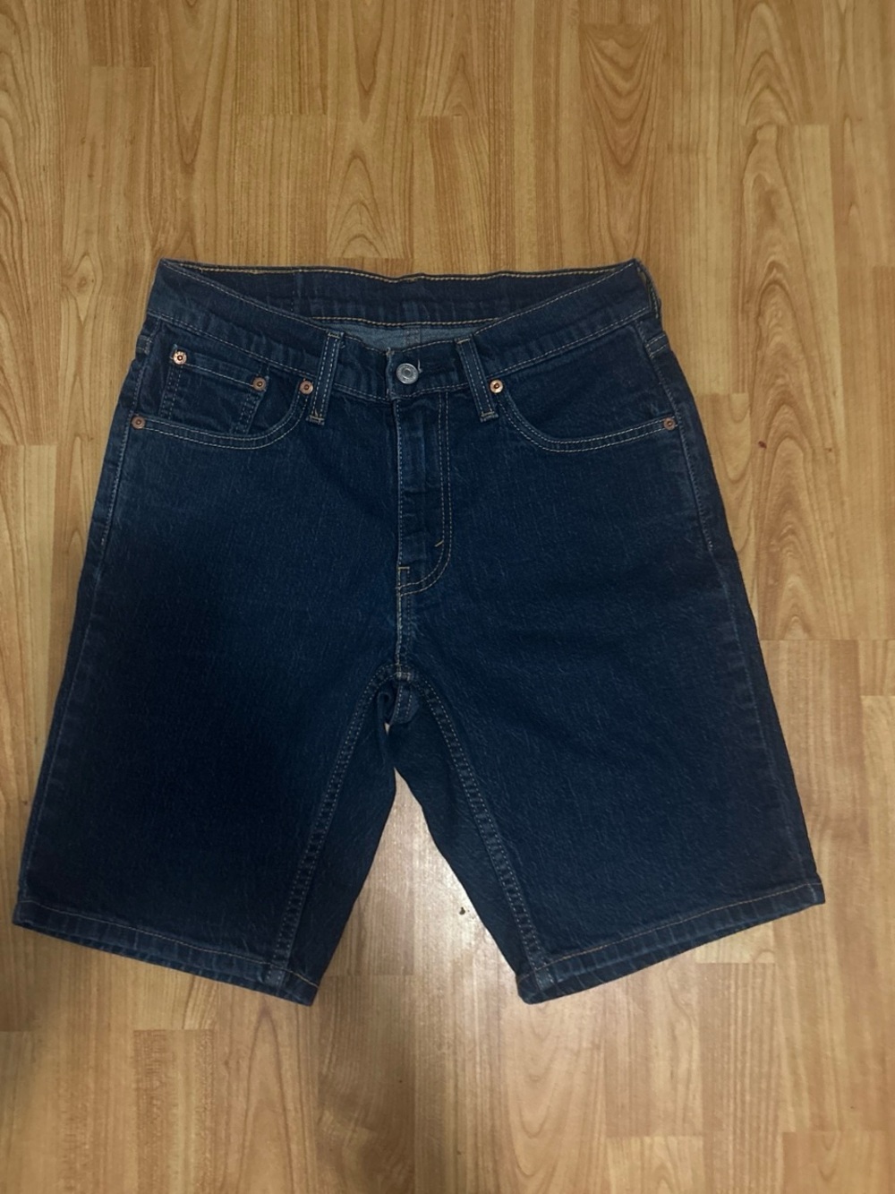 Levi's Dark Blue Denim Jean Shorts 445